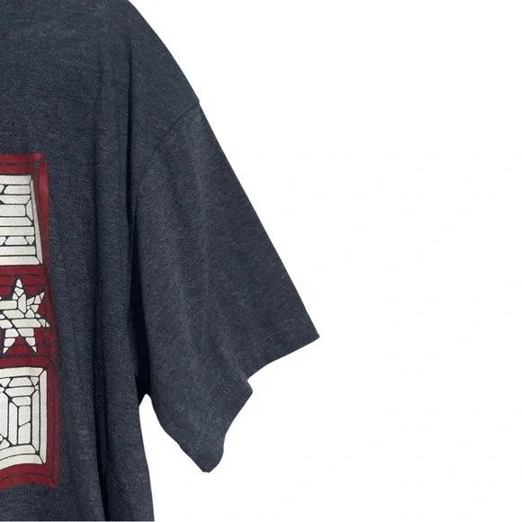 DC Logo Tee in Charcoal and Maroon - Picture 3 of 5